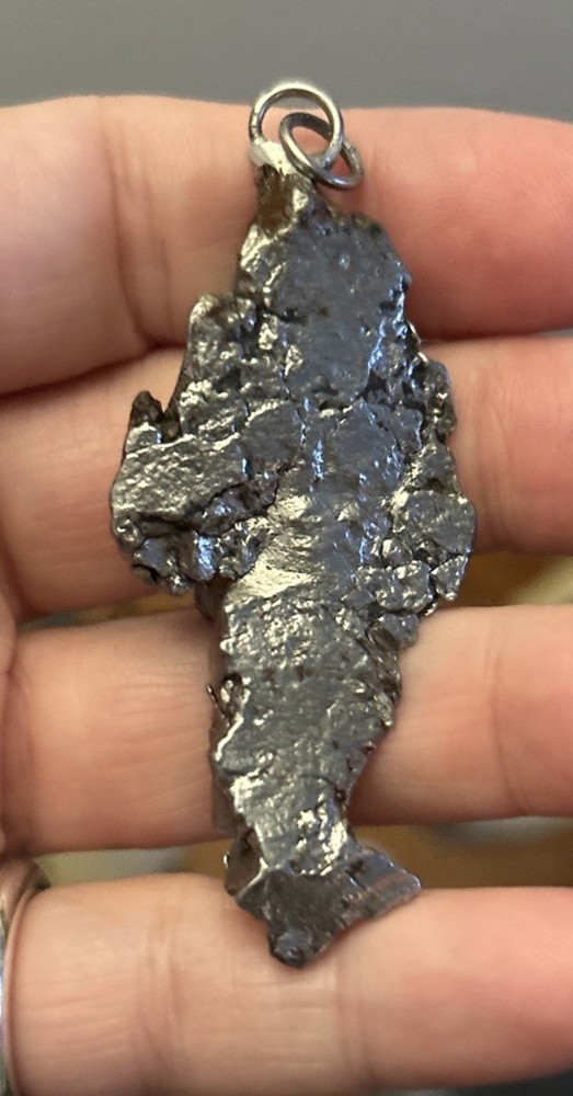 campo del cielo meteorite Huge 3-D Abstract Pendant