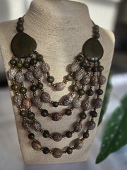 Handcrafted Tagua and ACAI Seeds Organic Necklace, Assorted Colors made Ecuador