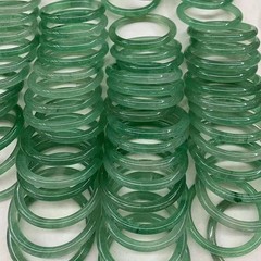52-64mm High Grade Natural Icy Green Strawberry Crystal Bangle Health Healing