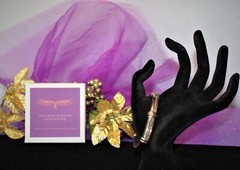 Cuff Bracelet/Copper and Black Leather-Handmade- Gift Box/Free Shipping-BL0107-