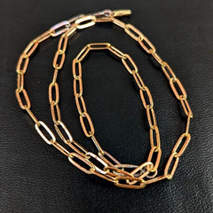 14 inch Pure Copper Paperclip Chain Necklace, Healing Copper Jewelry, Spiritual