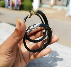 BUY 1 GET 1 Natural Spiritual Bangle Gift Akar Bahar & Alpaca Dragon Bracelet
