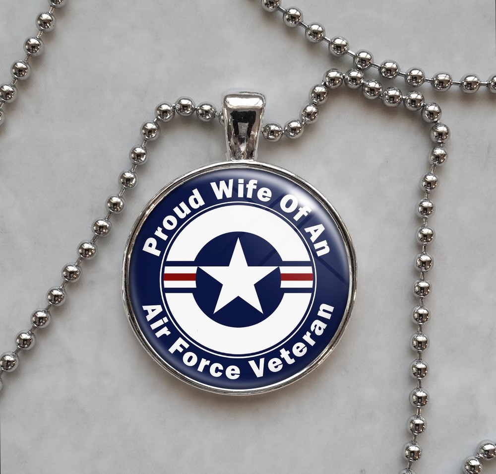United States Air Force USAF Proud Choose Family Member Pendant Necklace