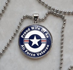 United States Air Force USAF Proud Choose Family Member Pendant Necklace
