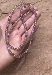 100 Ct Pastel Color Real Tourmaline Stretch Necklace Bracelet or Jewelry Making