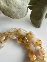 Exclusive Necklace with Natural Stones – Citrine Length 18.5 in