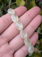 Faceted Prehnite Handmade Crystal Bracelet 7.25in