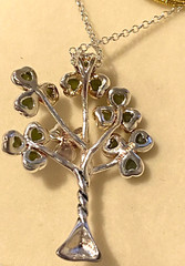 Irish 3 Leaf Clover Tree Sterling Silver Connemara Marble J.C. Walsh & Sons NEW