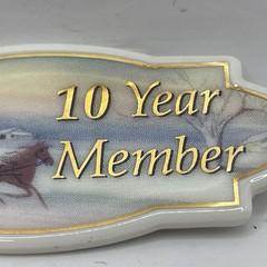 P. BUCKLEY MOSS Society 10 Year Member Collectible Pin Brooch Moss 2002