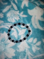 Handmade Black Grey Bracelet