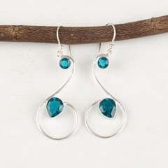 Apatite Gemstone 925 Sterling Silver Earring Handmade jewelry Earring Gift