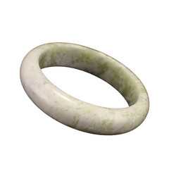 Natural Xiuyan Xiu Jade Bangle Bracelet 64.46g 59.5mm ID Moss Green Stone Ring