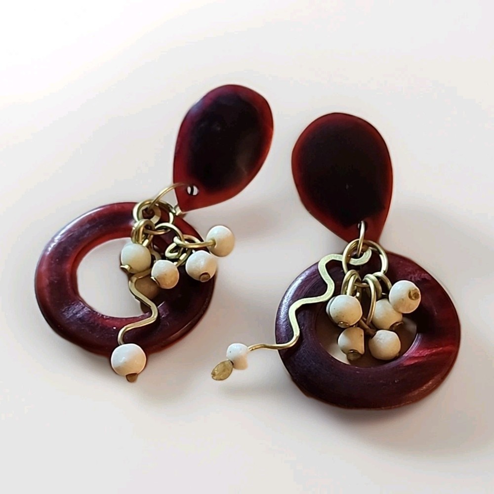 Handcrafted Earrings Made In India, Unknown Natural Material