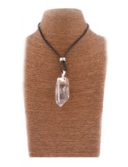 3X Unisex Quartz Point Artisan Pendant Necklaces Lot of Three Free Gift Box
