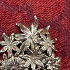 VTG 3″ Sterling Silver 925 Puffy Hibiscus Flower Statement PENDANT BROOCH Israel