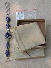 Sarda Bali Purple Coral 925 Sterling Toggle Bracelet 6.5- 8 Rare Unique Handmade