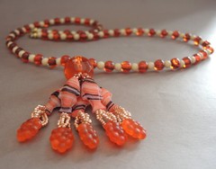 OOAK Artisan Sautoir Necklace Created from Vintage Beads (1930s–1970s)