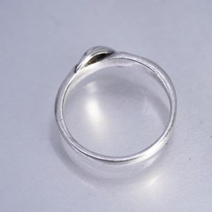 Size 6, southwestern Sterling 925 silver thin ring, wavy wave stackable band