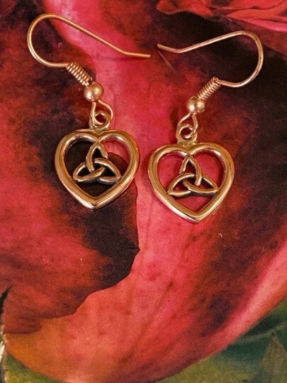 Solid Copper Earrings CER1755 – 1/2 an inch wide x 1/2 inch long.