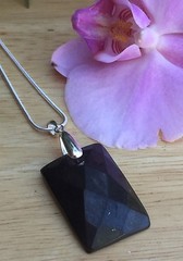 Shungite Pendant Shungite Rectangular Faceted Pendant With Chain Reiki Karelia.