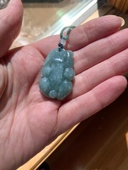 Burmese Jadeite Panda Bear Pendant Necklace Handcrafted USA Seller