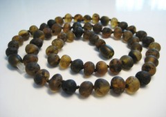 Raw Elegant Men’s Green Baltic Amber necklace gemstone 18 in !!!