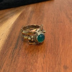 Unisex Braided Copper Brass Two-Tone Ethnic Vintage Ring #10 (Size 7.5″)