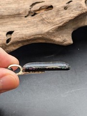 Purple Pink Multicolor Dichroic necklace pendant fused glass #236