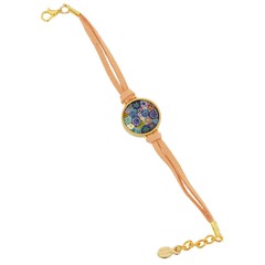 GlassOfVenice Rosetta Murano Glass Millefiori Bracelet – Multicolor Pink