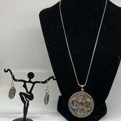 Stone necklace set -HANDMADE
