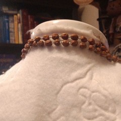 Handcrafted Beaded Wood Necklace Brown Strand Unisex Adults Natural Style