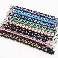 Men’s Bracelets Motorcycle/Biker/Bicycle Chain Link Bracelets Stainless Steel