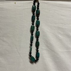 Green And Black Seraphinite Necklace 17 Inches