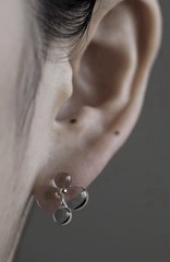 BUBUN Organ #5 + #6 water drops Rain Handmade In Japan Glass Earrings New