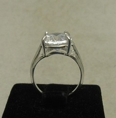 Stylish Sterling Silver Ring Hallmarked Solid 925 Cubic Zirconia Handmade