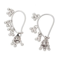Handcrafted Filigree Jhumka Sterling Silver Chandelier Earrings – Artisan Jewelr