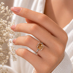 Designer 10 Ct Certified Champagne Diamond Ring, FREE Diamond Studs