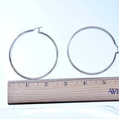 2.5”, Jordan vermeil yellow gold sterling silver 925 hoops circle earrings