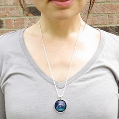 Fantasy Sea Turtle Pendant Necklace, Handmade Underwater Art, Enchanting Colors