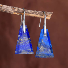 Lapis Lazuli Crystal Gemstone Healing Earrings Reiki Energy Protection Gifts