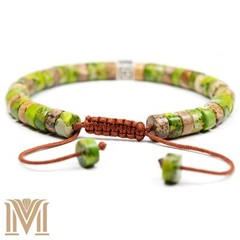 Handmade Imperial Jasper Bracelet – Adjustable Cord, Natural Stone, Unisex
