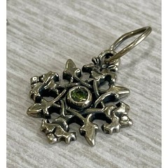 Love Heals Peridot AUGUST Birthstone Round White Bronze Charm LH89