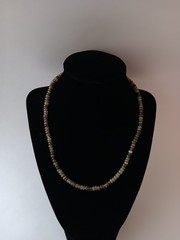 Artisan Made Natural Multi-tourmaline Beaded Necklace 7mm Donut Shaped Beaded…