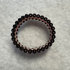 Black Pink Opal Peach Color Rings Stretchy Rings Handmade Jewelry