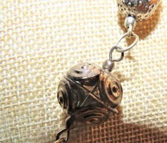 Vintage stone and Mexican silver link neckace. 20 inches by 1/2 inch