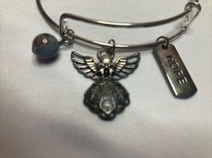 Guardian Angel «Hope» Silver Charm Bracelet Jewelry Fashion Handmade Adjustable