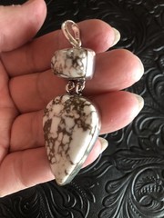 Wild Horse Turquoise Dangle Totem 2.5” Pendant Artisan Handmade