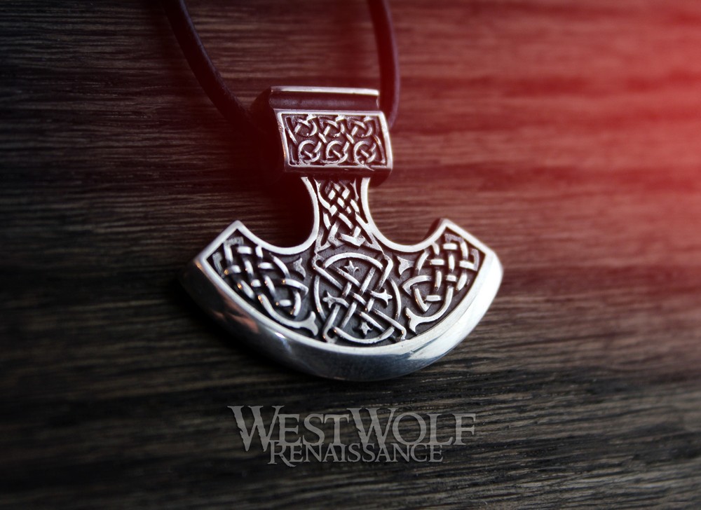 Viking Axe Pendant – 925 Sterling Silver – Norse/Medieval/Celtic/Perun/Odin/Thor