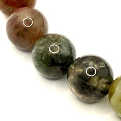 Multi Color Polished Tourmaline Gemstone Stretch Beaded Bracelet