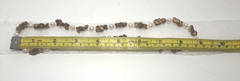 Handcrafted jewelry shell and faux pearls necklace and bracelet